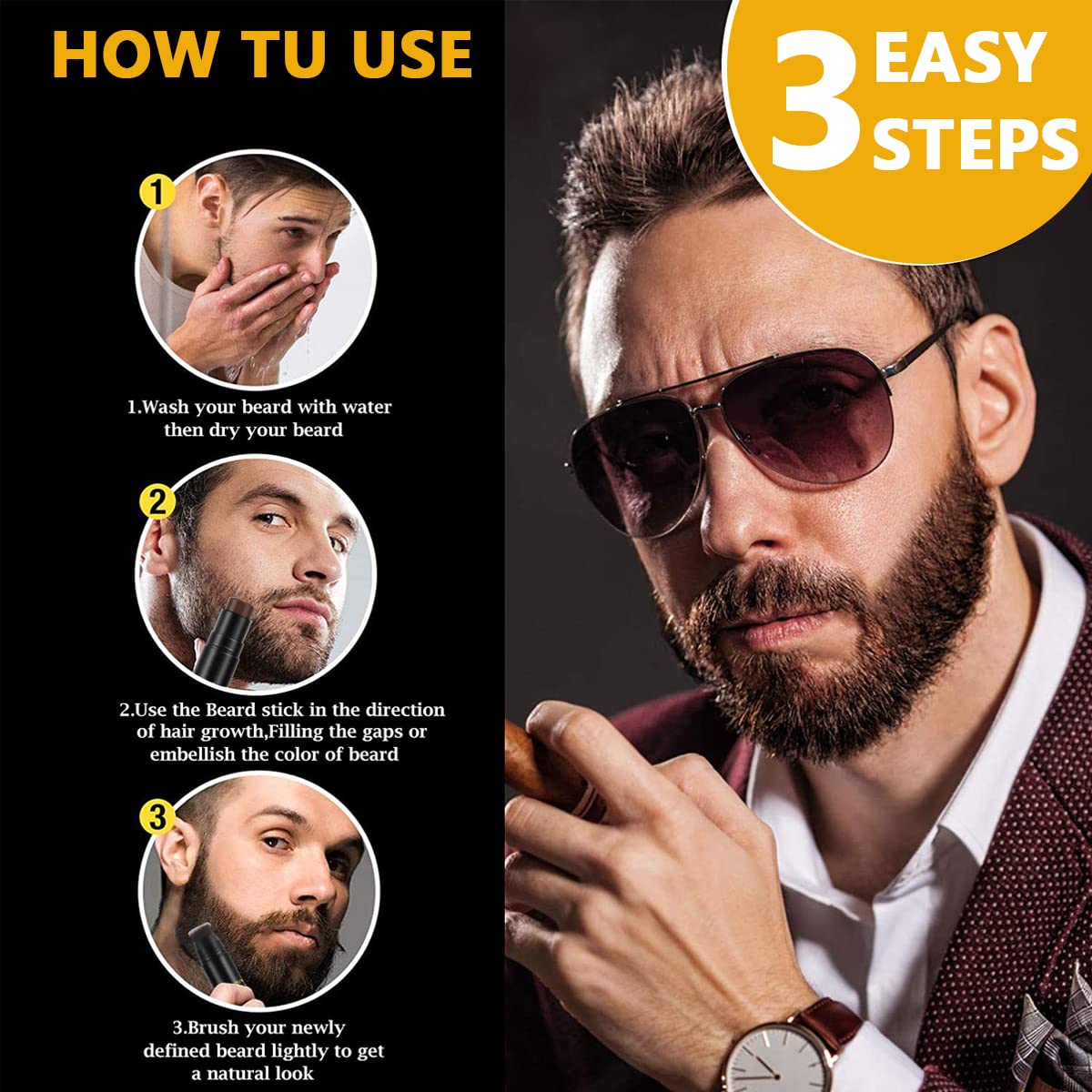 MAYCREATE Beard Pencil Filler for Men Dual Tip 2 in 1 Beard Pencil with Brush for Beard Styling, Sweat Proof Beard Pencil Filler Mustache Kit for Men Beard, Mustache, Eyebrows (dark brown) MAYCREATE Beard Pencil Filler for Men Dual Tip 2 in 1 Beard Pencil with Brush for Beard Styling, Sweat Proof Beard Pencil Filler Mustache Kit for Men Beard, Mustache, Eyebrows (dark brown)